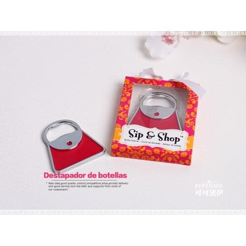 Free shipping 200pcs/lot Red Handbag Bottle Opener Delicate Gift Box Packing Wedding & Part Gift Souvenir