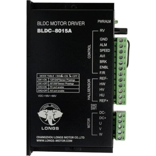 Brushless DC Motor Driver BLDC-8015A,80VDC,5000RPM Speed Super Reprap 3phases