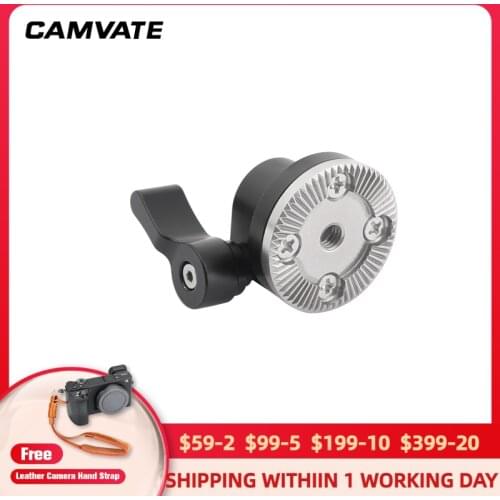 CAMVATE Standard ARRI Rosette M6 Thread Bolt-On Mount With 15mm Single Rod Holder For Camera Wooden handle EVF Mount Attachment