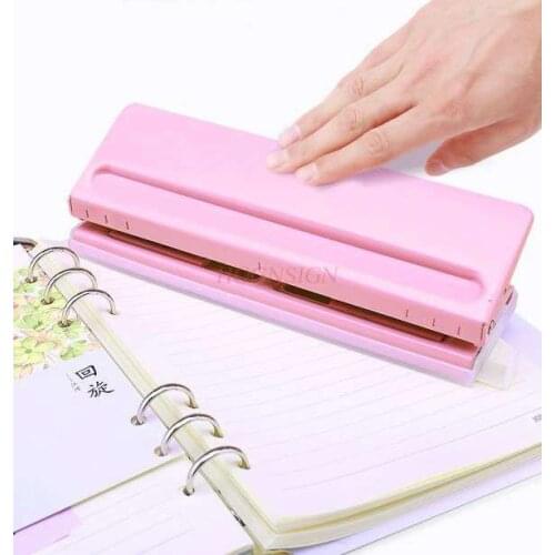 Hole puncher A4 loose-leaf sheet punching tool hand book binding round hole six hole punch manual large hole heavy 6 hole punch