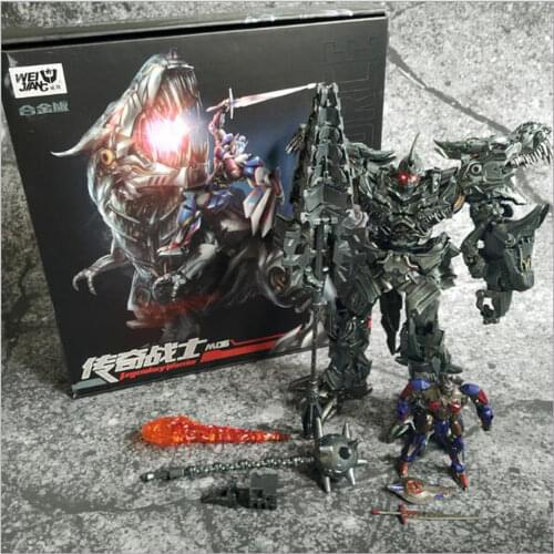 WEIJIANG Ls05 Transformation Action Figure Grimlock 38CM Alloy KO Figma Anime Movie Series Dinosaur Deformable Robot Commander