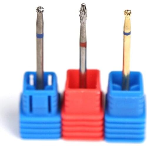 2 PCS / Lots Tungsten Carbide Nail Drill Bit 3/32" For Gel Remove tool Manicure Electric Bit Machine Accessory
