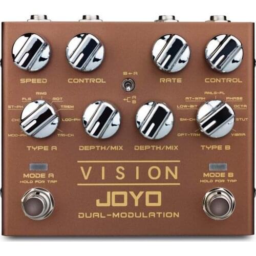 JOYO R-09 Vision Multi-Effect Guitar Pedal Dual Channel Modulation Pedal Support Stereo Input & Output 9 Effects True Bypass