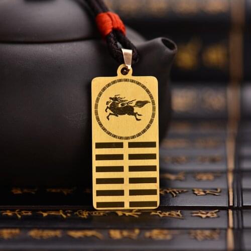 Kaiguang the life of five elements tugua pendant copper necklace, Eight characters lack soil Mens and womens Pendant