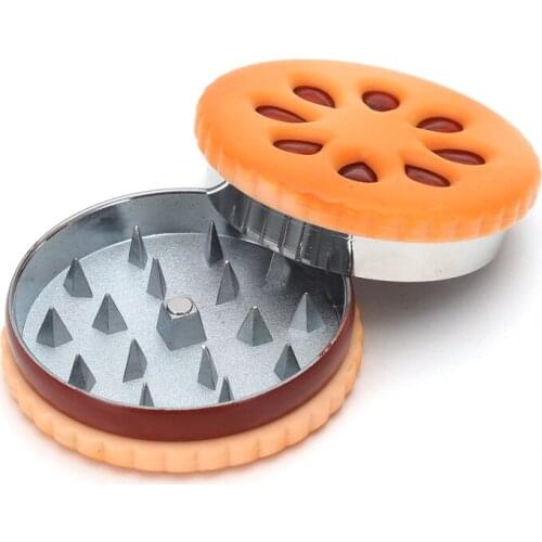 Mini 55mm Biscuit Shape Grinder Metal Tobacco Crusher Herbs Dried Flowers House Herb Grinder Smoke Tobacco Smoke Hand Muller