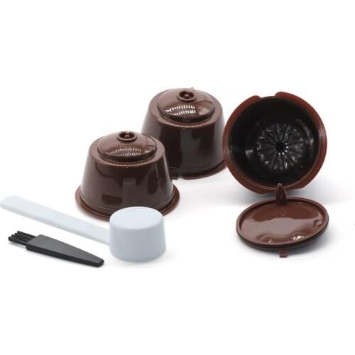 Reusable Coffee Capsule Filter Cup for Nescafe Dolce Gusto Refillable Caps Spoon Brush Filter Baskets Pod Soft Taste Sweet