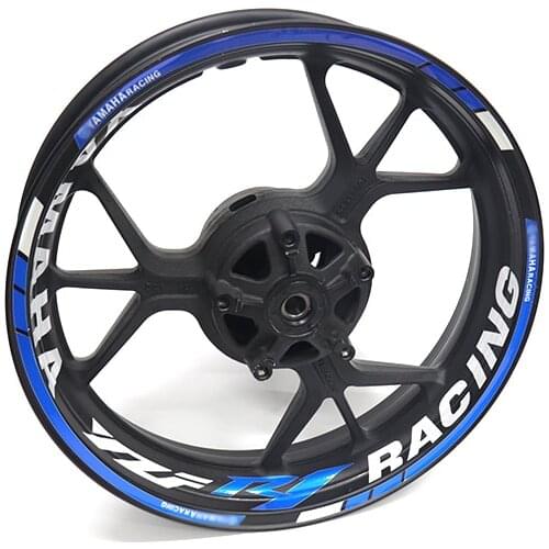 For Yamaha R1 YZFR1 Motorcycle modified wheel hub sticker waterproof reflective wheel rim Decal color wheel edge strip