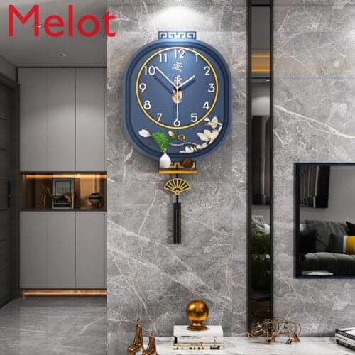 Wall Clock Home Living Room Chinese Style Clock Simple and Modern Decoration So Easy So Beauty Creative Personality Clock