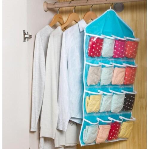 Over The Door Storage Bag Wall Closest Shoe Organizer Rack 16-Pocket Hanging Bag
