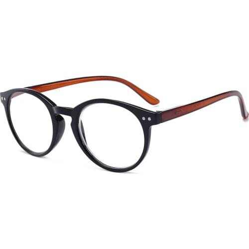2021 New Fashion Anti-Blue Light Reading Glasses For Elderly Women Men Glasses Round Frame HD Ultra Light Retro Eyeglasses