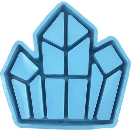 Crystal Shaped Organizer Epoxy Resin Mold DIY Crafts Jewelry Makeup Storage Box Shelf Display Stand Tray Silicone Mould