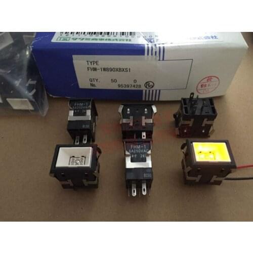 Original new 100% FHM-1W890XBXS1 button switch with LED light touch large volume button