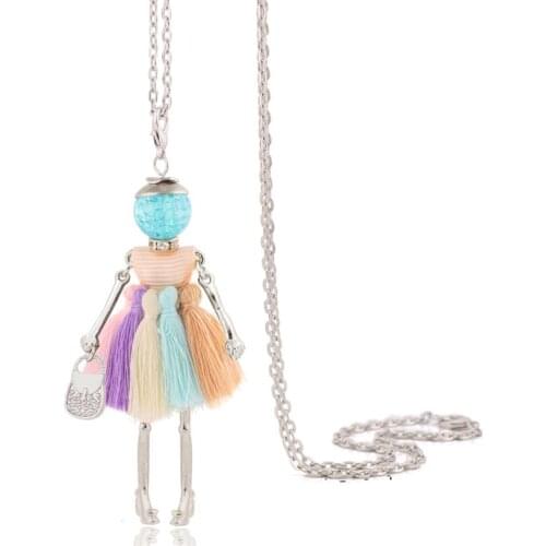 Multi Tassel Cute Necklace For Women Fashion Big Choker Girl Pendant Jewelry Wholesale Accessory Party Long Necklace