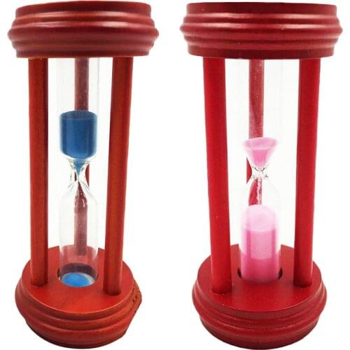 3 Minute Red Wood Sand Hourglass Sandglass Sand Timer Clock Ornament Home Decor Gifts