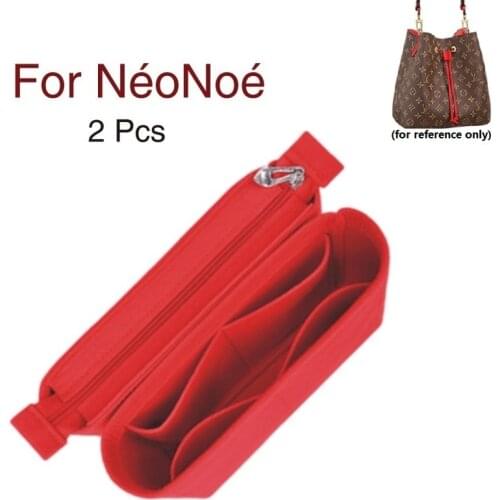 Fits For NeoNoe Bucket Felt Cloth Insert Bag Organizer Makeup Handbag Organizer Travel Inner Purse Portable Cosmetic Bags