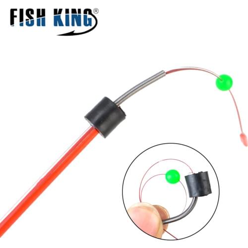 FISH KING 20pcs 155mm Winter Ice Fishing Rod Top Section Stainless Steel C.W 0.2-9g Mini Fishing Pole Portable Fishing Tackle