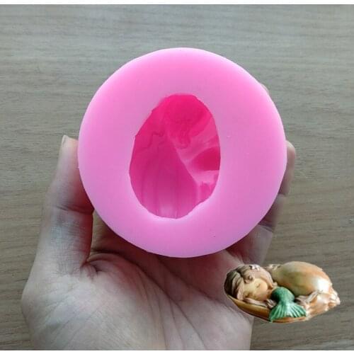 Sleeping Mermaid Shape Silicone Mold Fondant Cake Decorating Tools Silicone Soap Mold Silicone Cake Mold SQ17205