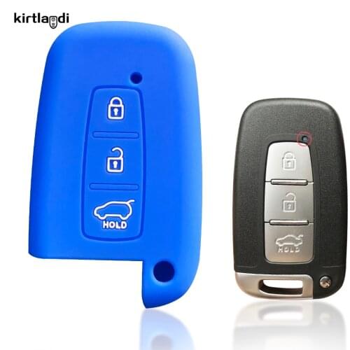 Silicone Key Holder Keychain for Hyundai Ix35 Creta Sonata Santa Fe Elantra Crete for Kia Sportage SL Old Car Key Cover Keychain