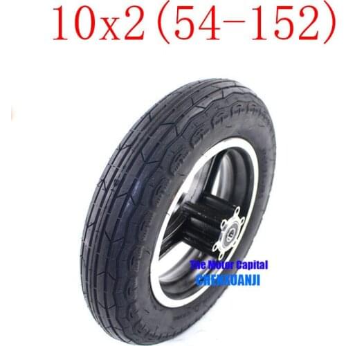 High Quality Hot Sale 10x2/54-152 Tyre Inner Tube Rims Hub Set Fits Mountain Buggy Electric Scooter Balancing Car Brake Wheels