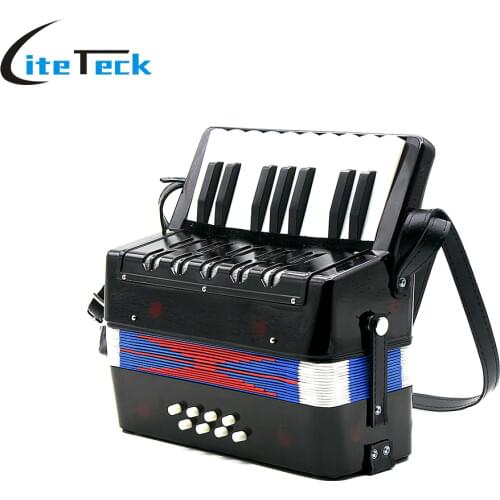 High Quality 17-Key 8 Bass Mini Small Accordion Educational Musical Instrument Rhythm Band Toy for Kids Children