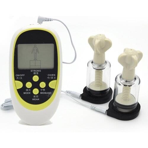 Electro Shock Sex Products Nipple Sucker Electric Shock Nipple Clamps Full Body Massage Medical Themed Of Sex Toys For Woman Man
