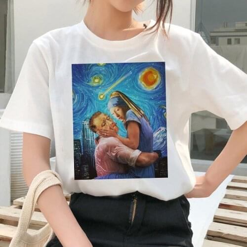 Van Gogh Graphic aesthetic ulzzang kawaii tshirt women harajuku tee t shirt female streetwear femme art t-shirt shirts Painting