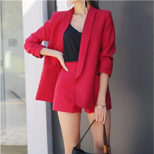Set female 2019 summer casual fashion new solid color Xi Xiu dress loose shorts temperament elegant wild womens two-piece suit
