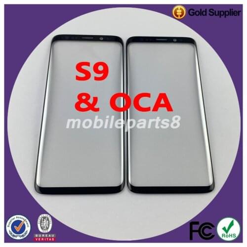 10pcs/lot Free shipping outer Glass with oca for samsung S9 note9 note8 s8 S8plus Front Glass with oca Replacement OEM quality