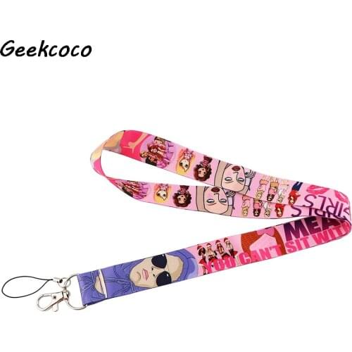 10pcs/lot J2302 Cartoon Girls Multi-function Lanyard Mobile Phone Key Card Straps USB Badges Holder Hanging rope