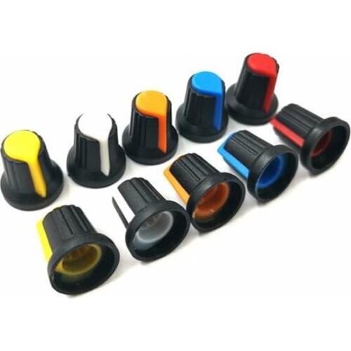 20PCS WH148 potentiometer knob cap Yellow Orange Blue White Red 15X17mm AG2 knob