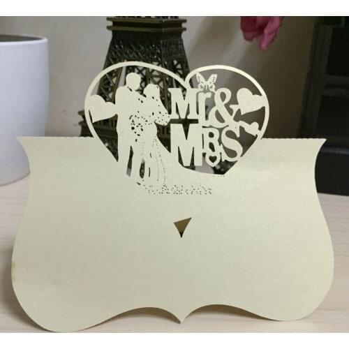 50 pcs Delicated Laser Cut Luxury new Table Card Wedding Name Place Card Celebration Birthday Party Seats Decoration