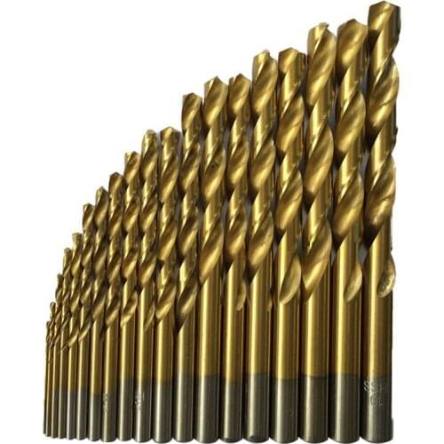 50 Pcs Titanium Coated High Speed Steel Drill Bit Set Tool 1/1.5/2/2.5/3mm