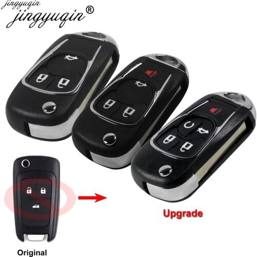 Jingyuqin Modified Flip Key Shell 3/4/5 Buttons For Chevrolet Cruze Epica Lova Camaro Impala