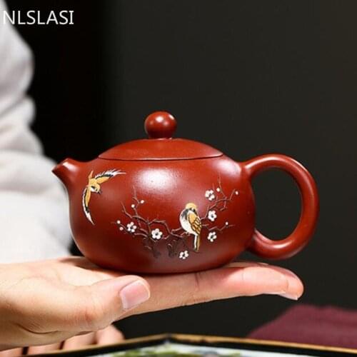 Yixing Teapot authentic purple clay Stone scoop teapot beauties handmade Customized kettle Chinese Boutique Tea set 240ml