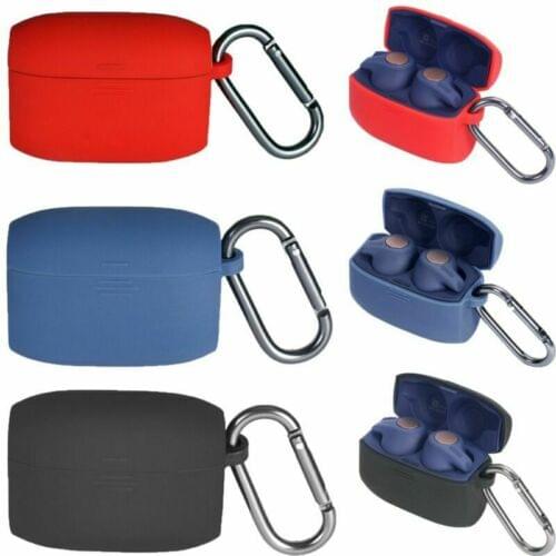 Earphone Case for Jabra Elite 65 t Wireless Sports Headset Silicone Protective Case Cover with Anti-Lost Hook Portable Cases