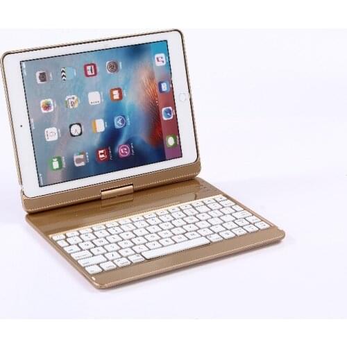 360 Degree Rotation Keyboard with Backlight for New iPad 9.7 2017 Tablet PC for New iPad 9.7 2017 Keyboard case cover