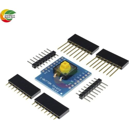 For WeMos D1 Mini One Button Shield Button For D1 Mini Button Switch Board Module With Pins