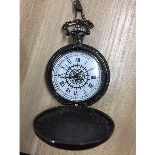 Fob Watches Japanese Kuroshitsuji Black Butler Sebastian Theme Quartz Pocket Watch With GiFt Men And Children