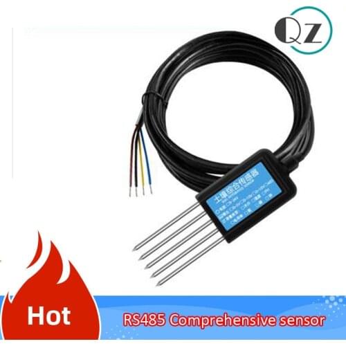 RS485 integrated sensor soil NPK sensor soil speed test instrument conductive temperature and humidity PH sensor Soil fertility