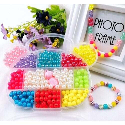 Colorful DIY Bracelet Toys For Girl Jewelry Making Kids Hama Beads Set Educational 3D Puzzle Beads Toys Puzzle
