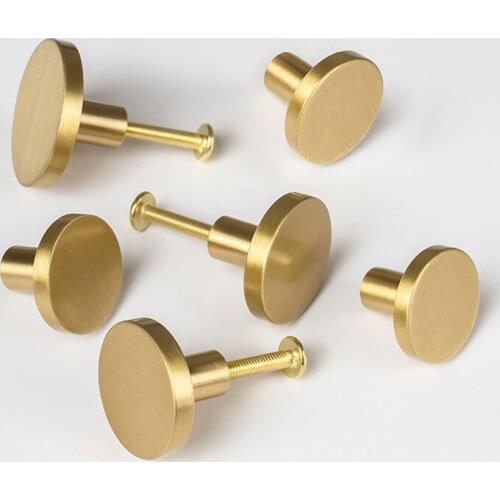 Round Brass Dresser Knobs Drawer Pulls Handles Cabinet Door Knob Handle Antique Rustic Kitchen Hardware Pull