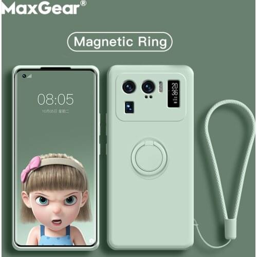 Magnetic Ring Holder Stand Case For Xiaomi Mi 10T Lite 11 Ultra Mi11 Redmi Note 9 10 Pro 10S 9S POCO X3 NFC Liquid Silicon Cover