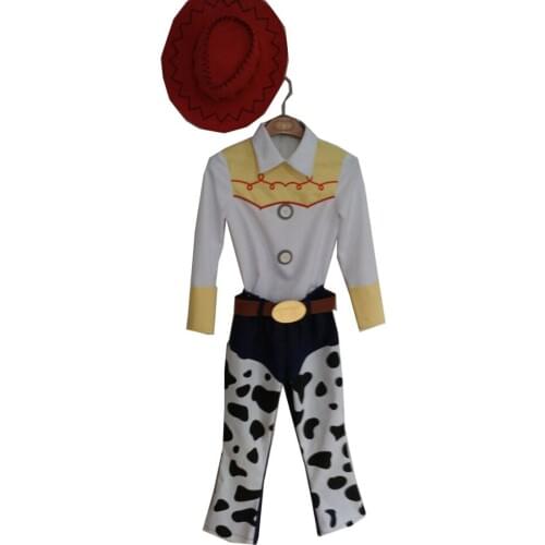 2017 Jessie cowgirl Fancy Dress Up Costume For Kid With Hat