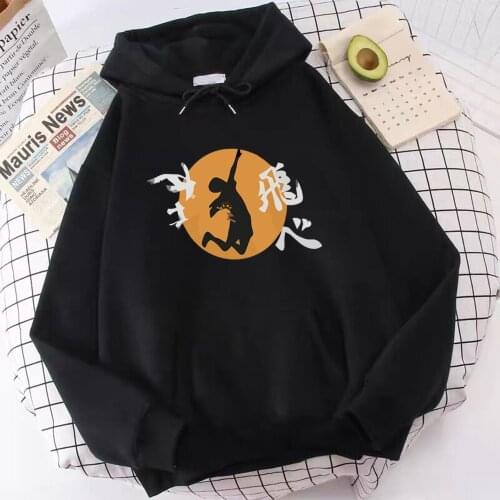 Haikyuu Cool Japan Anime Hooded Men Fleece Hip Hop Streetwear 2021 Autumn Casual Mens Hoodies Cool Fashion Loose Sweatshirts