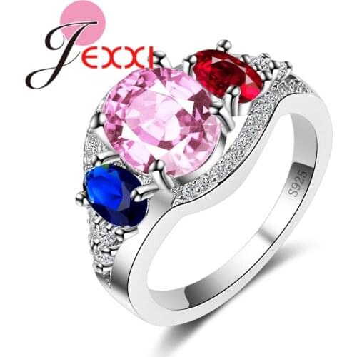 Wholesale Fashion Bridal Wedding Rings Jewelry Accessory Women 925 Sterling Silver Finger Ring For Valentines Day Gift