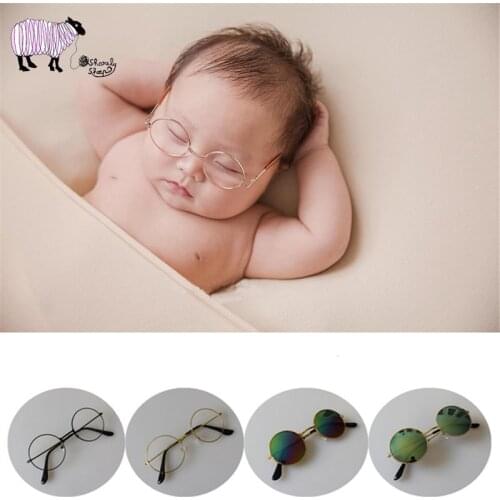 Newborn Baby Photography Glasses Felt Love Heart Props Infant fotografia Accessories Little Baby Photo Shoot Handmade Props foto