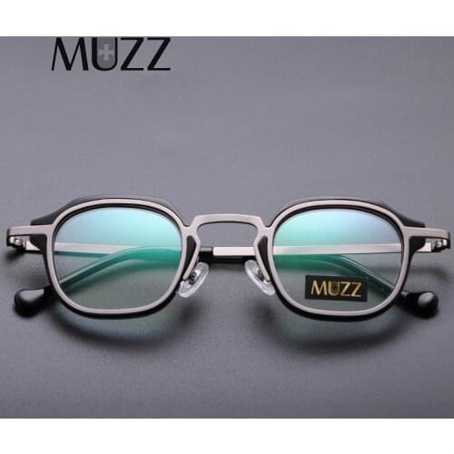 Acetate Alloy Glasses Frame Vintage Square Men Prescription Myopia Optical Eyeglasses Women Luxury Brand Japan Handmade Eyewear