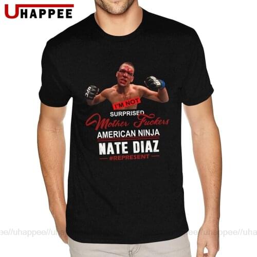 Wholesale American Ninja Nate Diaz T Shirt for Men Top Quality Short Sleeve Cotton Round Neck Tees