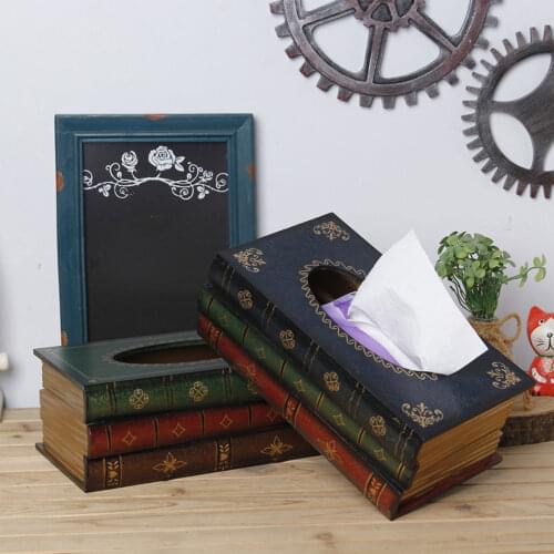 Pumping Tissue Box Simulation Book Hand-painted Book Retro European Style Organizer