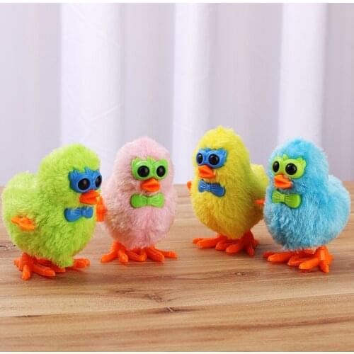 Fluffy, wind-up chick